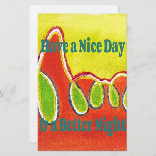 感謝の気持ちで素敵な日と良い夜を過ごす 便箋 (正面/裏面)