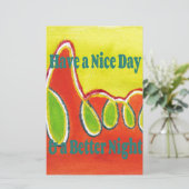 感謝の気持ちで素敵な日と良い夜を過ごす 便箋 (スタンド正面)