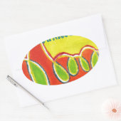 感謝の気持ちで素敵な日と良い夜を過ごす 楕円形シール (封筒)