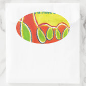 感謝の気持ちで素敵な日と良い夜を過ごす 楕円形シール (バッグ)