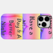 感謝の気持ちで良い一日と良い夜を過ごす Case-Mate iPhoneケース (裏面 (横))