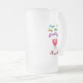 感謝の気持ちで9月29日から毎日を始めるハート フロストグラスビールジョッキ (正面右)