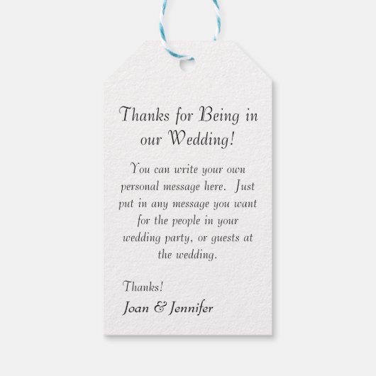 感謝の気持ちで ギフトタグ (裏面)