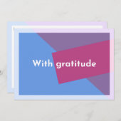 「感謝の気持ちで」 サンキューカード (正面/裏面)