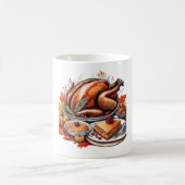 感謝の気持ちのあクラシックるTシャツのテーブル コーヒーマグカップ (中央)