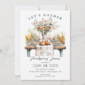 感謝の気持ちのいい食卓ディナー 招待状 (正面)