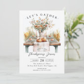 感謝の気持ちのいい食卓ディナー 招待状 (スタンド正面)