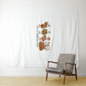 感謝の気持ちのいい鵞鳥の幸せな感謝祭 タペストリー (インサイチュ(横))