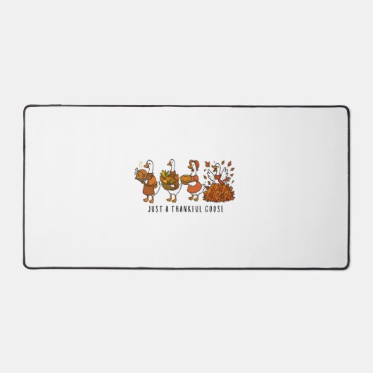 感謝の気持ちのいい鵞鳥の幸せな感謝祭 デスクマット (正面)