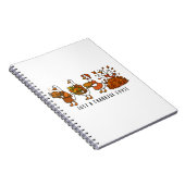 感謝の気持ちのいい鵞鳥の幸せな感謝祭 ノートブック (右側)