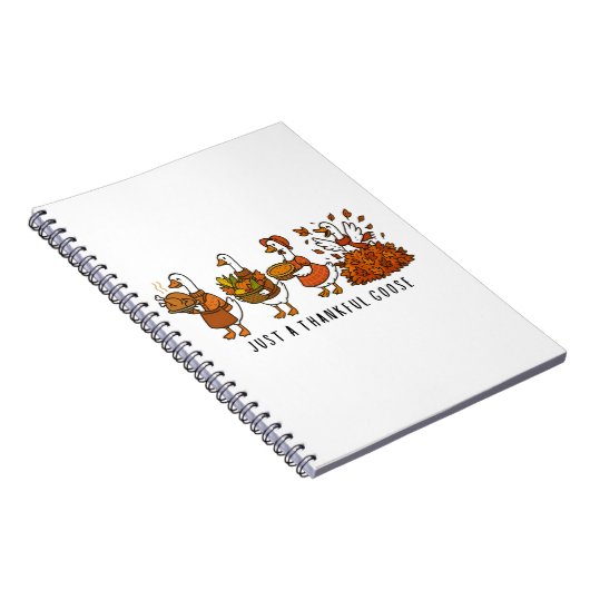 感謝の気持ちのいい鵞鳥の幸せな感謝祭 ノートブック (右側)