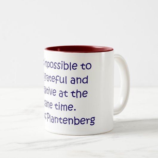 感謝の気持ちのマグカップ ツートーンマグカップ (正面右)