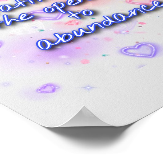 感謝の気持ちは豊かさの扉を開いている ポスター (角)