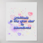 感謝の気持ちは豊かさの扉を開いている ポスター (正面)