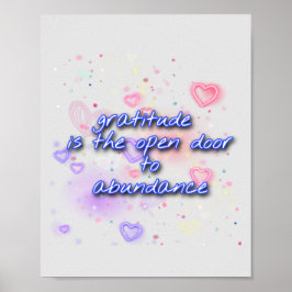 感謝の気持ちは豊かさの扉を開いている ポスター