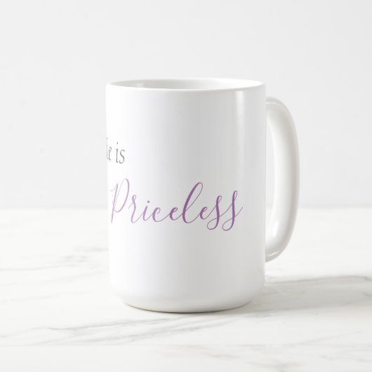 感謝の気持ちは高価なコーヒーマグ コーヒーマグカップ (正面右)