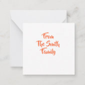 感謝の気持ちをあなたに ノートカード (裏面)