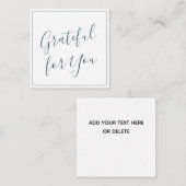 感謝の気持ちをあなたに ブルー ノートカード (正面/裏面)