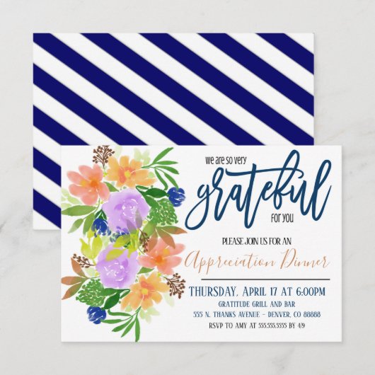 感謝の気持ちをあなたに 招待状 (正面/裏面)