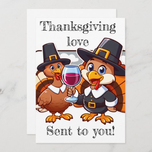 感謝の気持ちをあなたに!楽しい シーズンカード (正面/裏面)