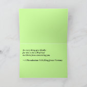 感謝の気持ちをいつも持ちなさい 1テサロニケ5:18 シーズンカード (内部)