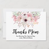 感謝の気持ちをカントリー・フラワーデザインで | 結婚式のお礼カード サンキューカード (正面)