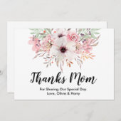 感謝の気持ちをカントリー・フラワーデザインで | 結婚式のお礼カード サンキューカード (正面/裏面)