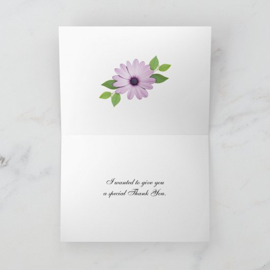 感謝の気持ちをデイジーで表すカード サンキューカード (内部)