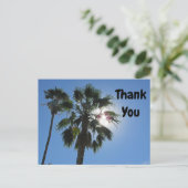 感謝の気持ちをパームツリーとサンburstのポストカードで表そう ポストカード (スタンド正面)