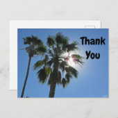 感謝の気持ちをパームツリーとサンburstのポストカードで表そう ポストカード (正面/裏面)