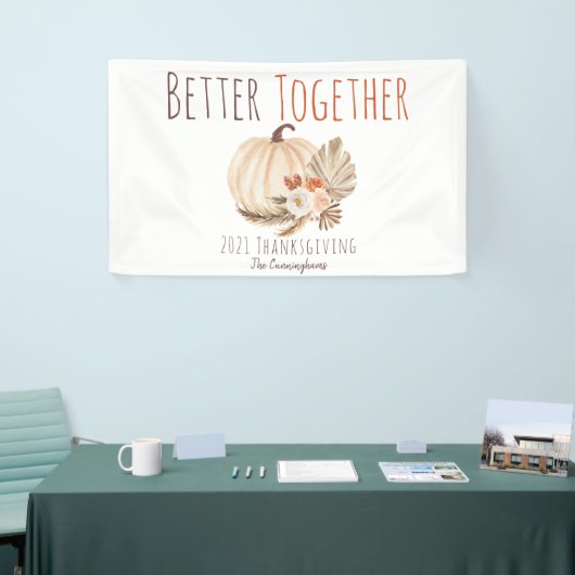 感謝の気持ちを一緒に持ち直す 横断幕 (トレードショー)