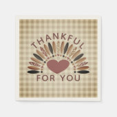 感謝の気持ちを与えるイチョウ素朴ハム スタンダードカクテルナプキン (正面)