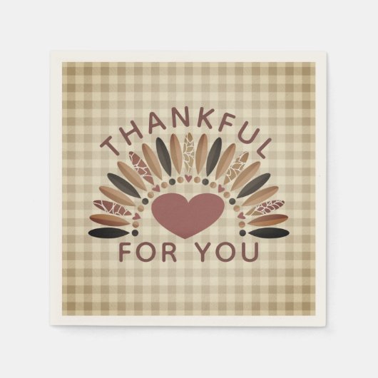 感謝の気持ちを与えるイチョウ素朴ハム スタンダードカクテルナプキン (正面)