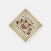 感謝の気持ちを与えるイチョウ素朴ハム スタンダードカクテルナプキン (角)