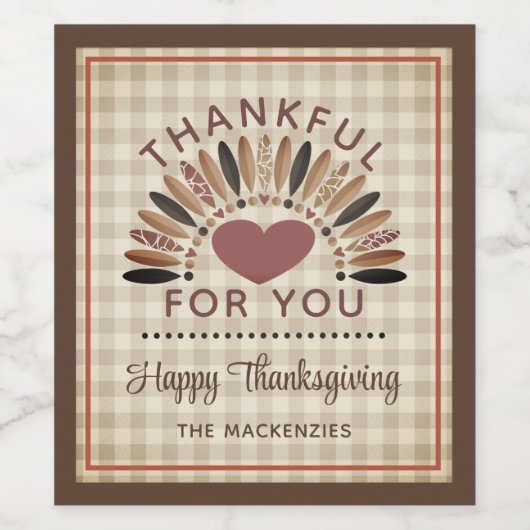 感謝の気持ちを与えるイチョウ素朴ハム ワインラベル (シングルラベル)