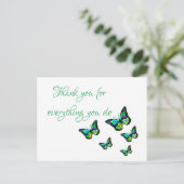 感謝の気持ちを伝えたい時に蝶のポストカード ポストカード (スタンド正面)