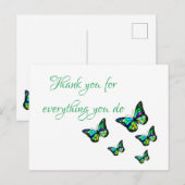 感謝の気持ちを伝えたい時に蝶のポストカード ポストカード (正面/裏面)