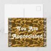 感謝の気持ちを伝えよう メタリック ゴールド フォイル ありがとうございます ポストカード (正面/裏面)