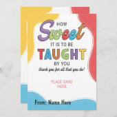 感謝の気持ちを伝えよう 先生へのギフトカードホルダー シーズンカード (正面/裏面)