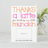 感謝の気持ちを伝えよう！先生への感謝カード 招待状 (スタンド正面)