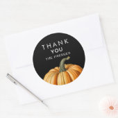 感謝の気持ちを伝えるかぼちゃのステッカー ラウンドシール (封筒)