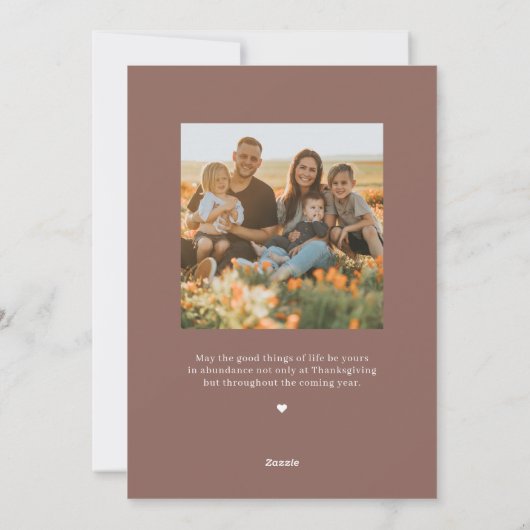 感謝の気持ちを伝えるつや消しフォトカード シーズンカード (裏面)