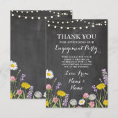 感謝の気持ちを伝えるウェディングカード ワイルドフラワーズ 招待状 (正面/裏面)