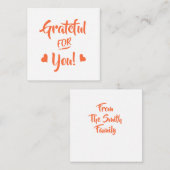 感謝の気持ちを伝えるカード ノートカード (正面/裏面)