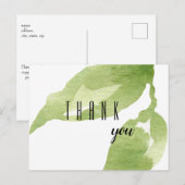 感謝の気持ちを伝えるグリーン ポストカード (正面/裏面)