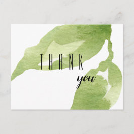 感謝の気持ちを伝えるグリーン ポストカード