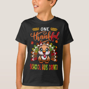 感謝の気持ちを伝えるスクールバスの運転手 教師 サンクスギビング Tシャツ
