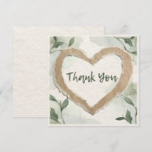 感謝の気持ちを伝えるフラットなグリーティングカード（スクエア） サンキューカード (正面/裏面)