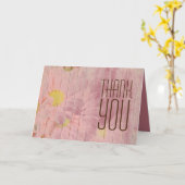 感謝の気持ちを伝えるプロフェッショナルなローズゴールドのフラワーミニマル カード (黄色い花)