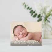 感謝の気持ちを伝えるベイビーお知らせポストカード ポストカード (スタンド正面)